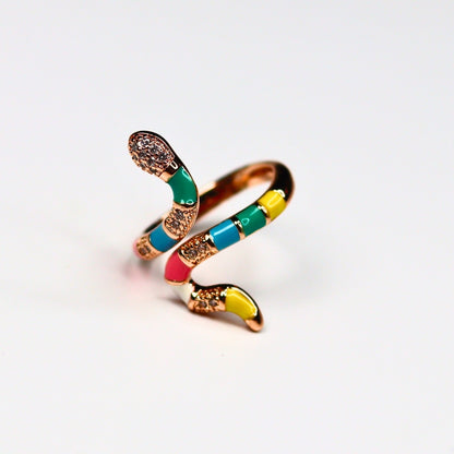 Multi-Rose Snake Ring - Adorn-iq