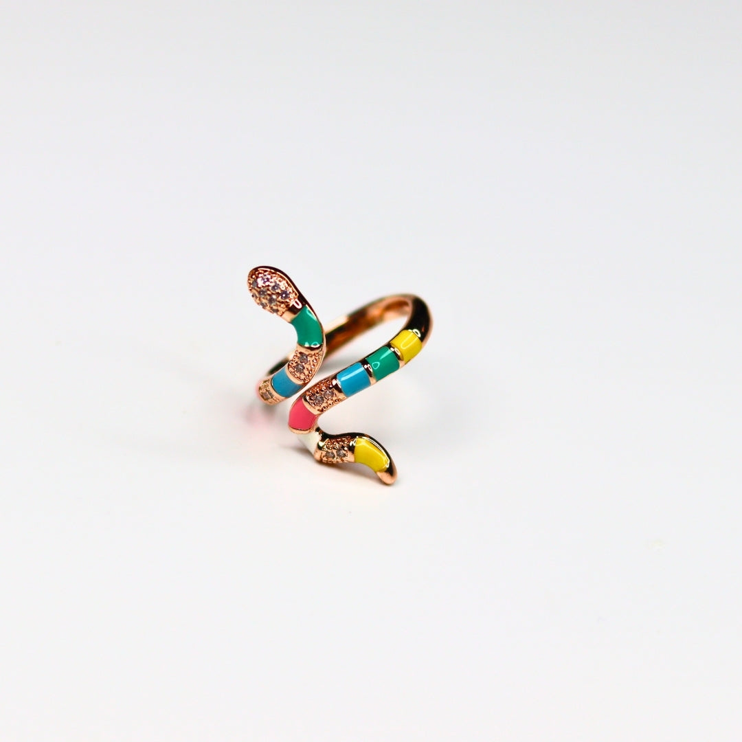 Multi-Rose Snake Ring - Adorn-iq