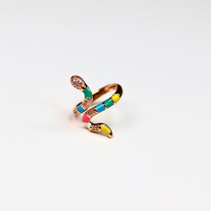 Multi-Rose Snake Ring - Adorn-iq