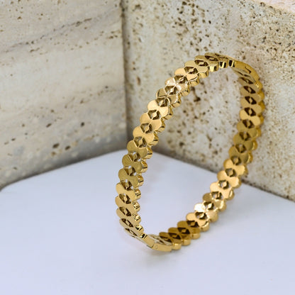 Bow Gold Bangle Bracelet - Adorn-iq