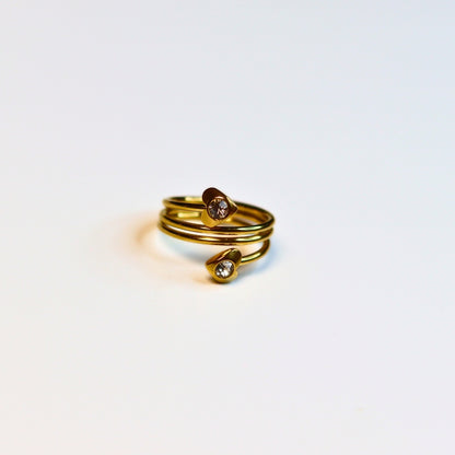 Dual Heart Stone Ring