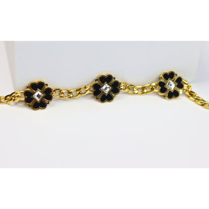 Floral Link Chain Bracelet - Adorn-iq