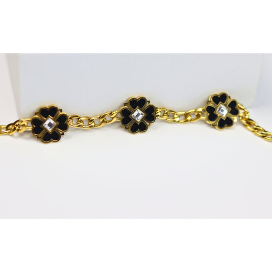 Floral Link Chain Bracelet - Adorn-iq