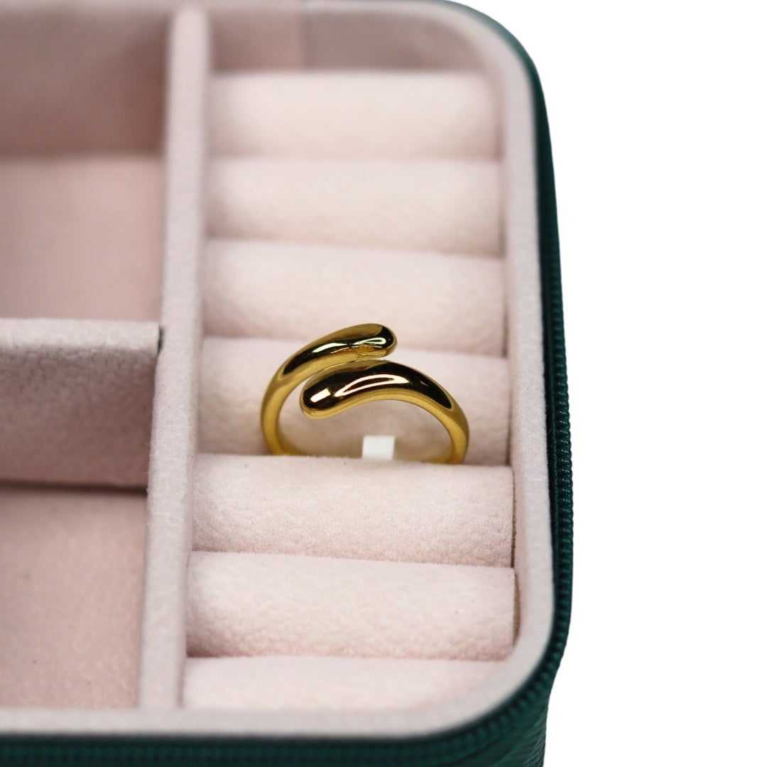 Golden Wave Open Ring - Adorn-iq