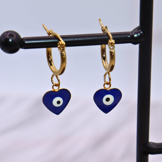 Heart Eye Bali Hoops - Adorn-iq