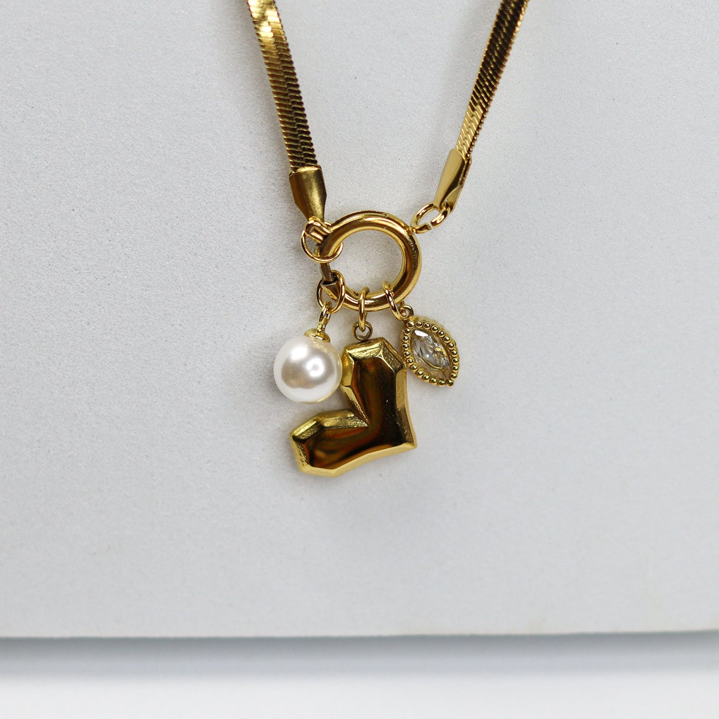 Golden Love Charm Necklace - Adorn-iq