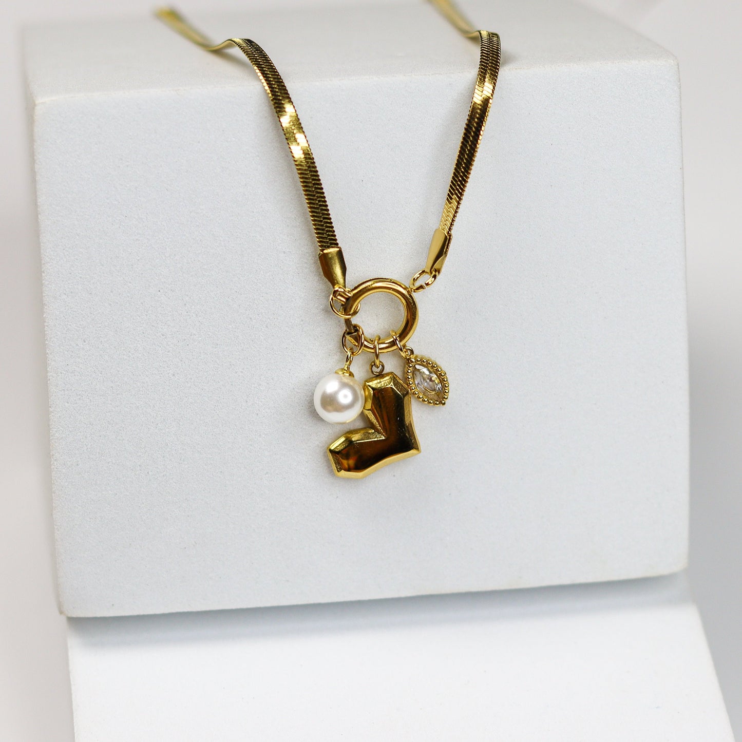 Golden Love Charm Necklace - Adorn-iq