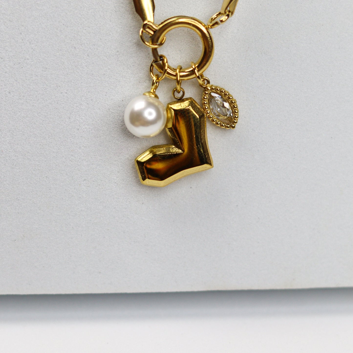 Golden Love Charm Necklace - Adorn-iq