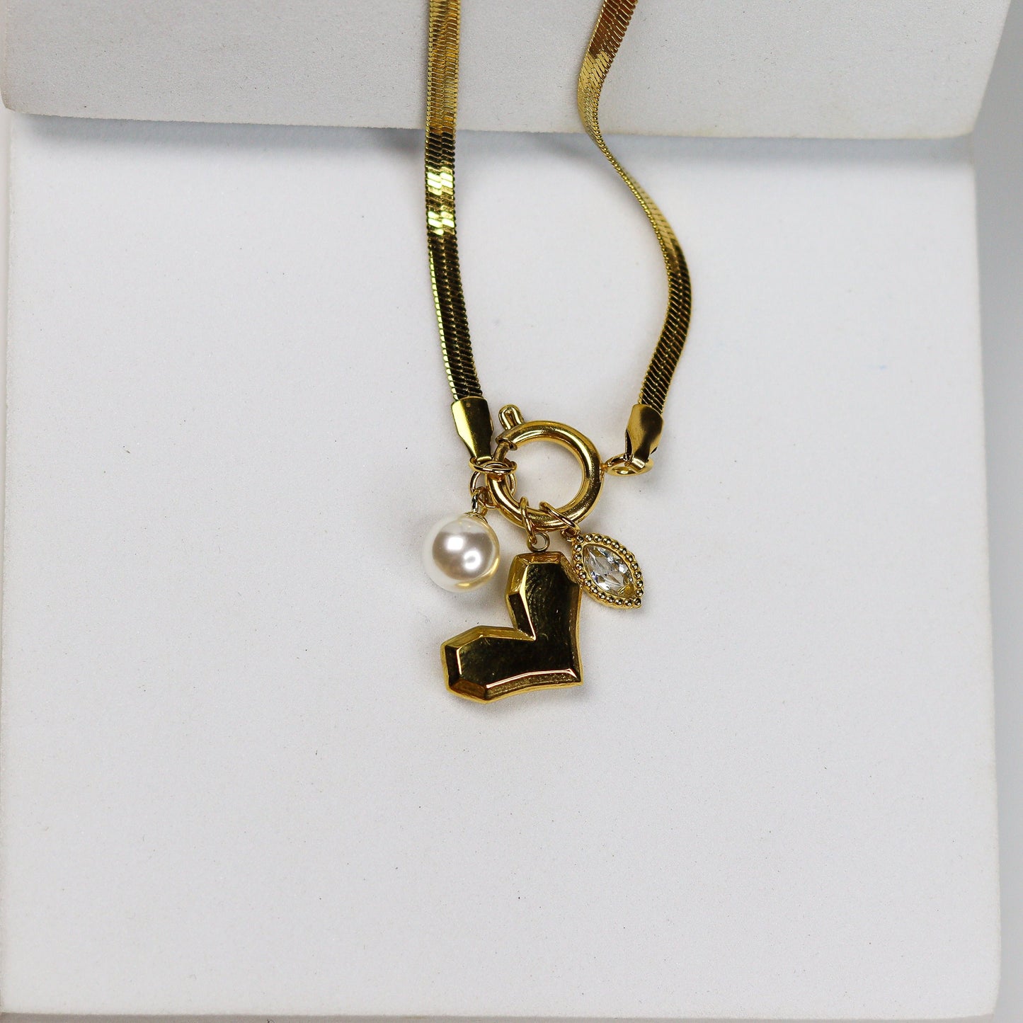 Golden Love Charm Necklace - Adorn-iq