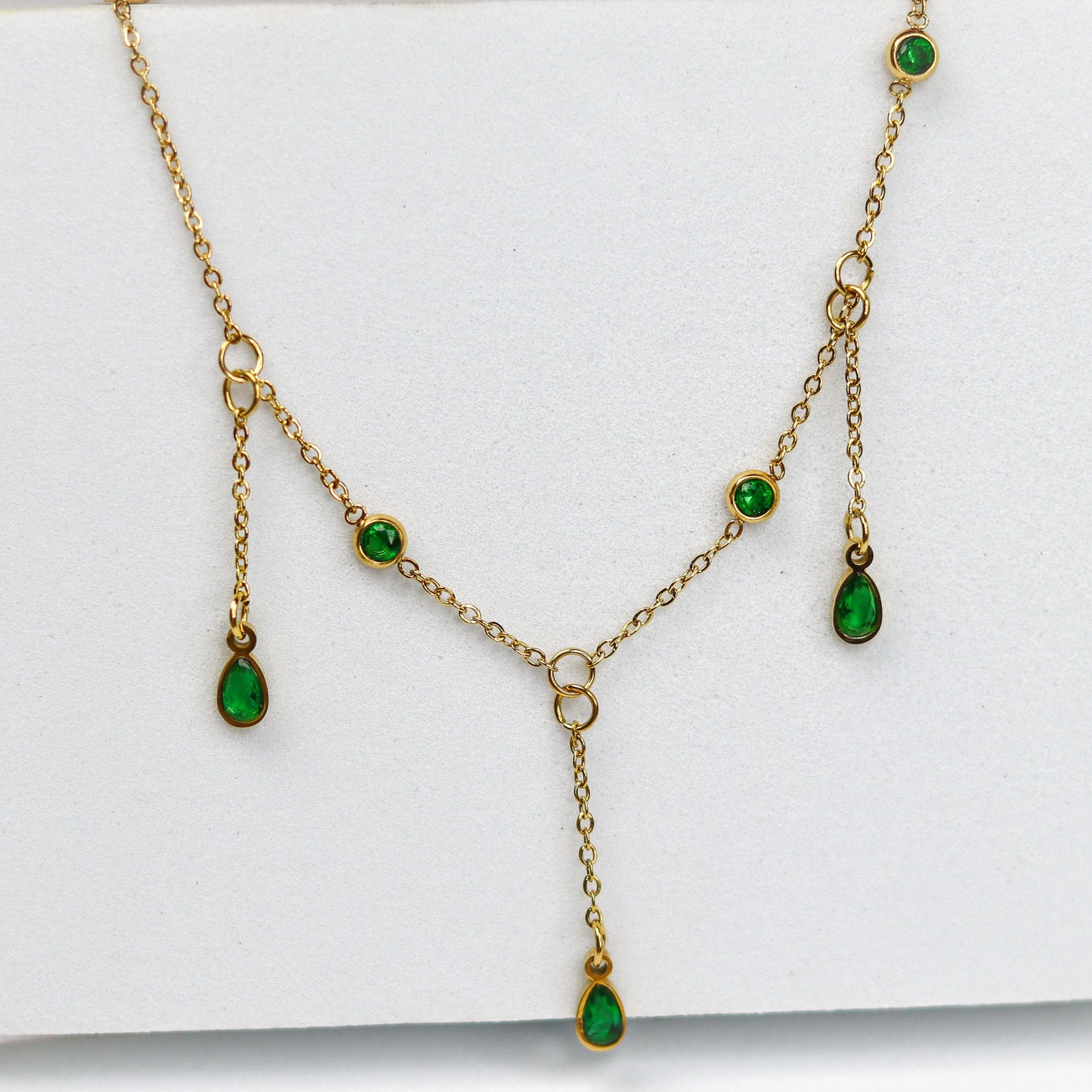 Emerald Beads Necklace - Adorn-iq