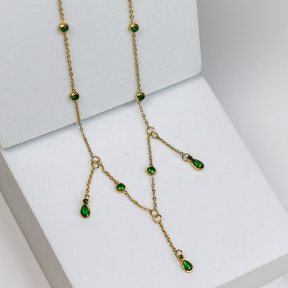 Emerald Beads Necklace - Adorn-iq