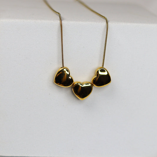 Classic Trio Heart Necklace - Adorn-iq