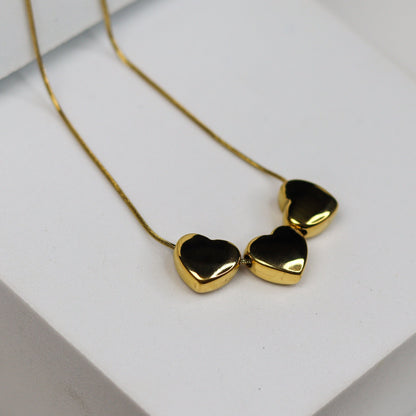 Classic Trio Heart Necklace - Adorn-iq