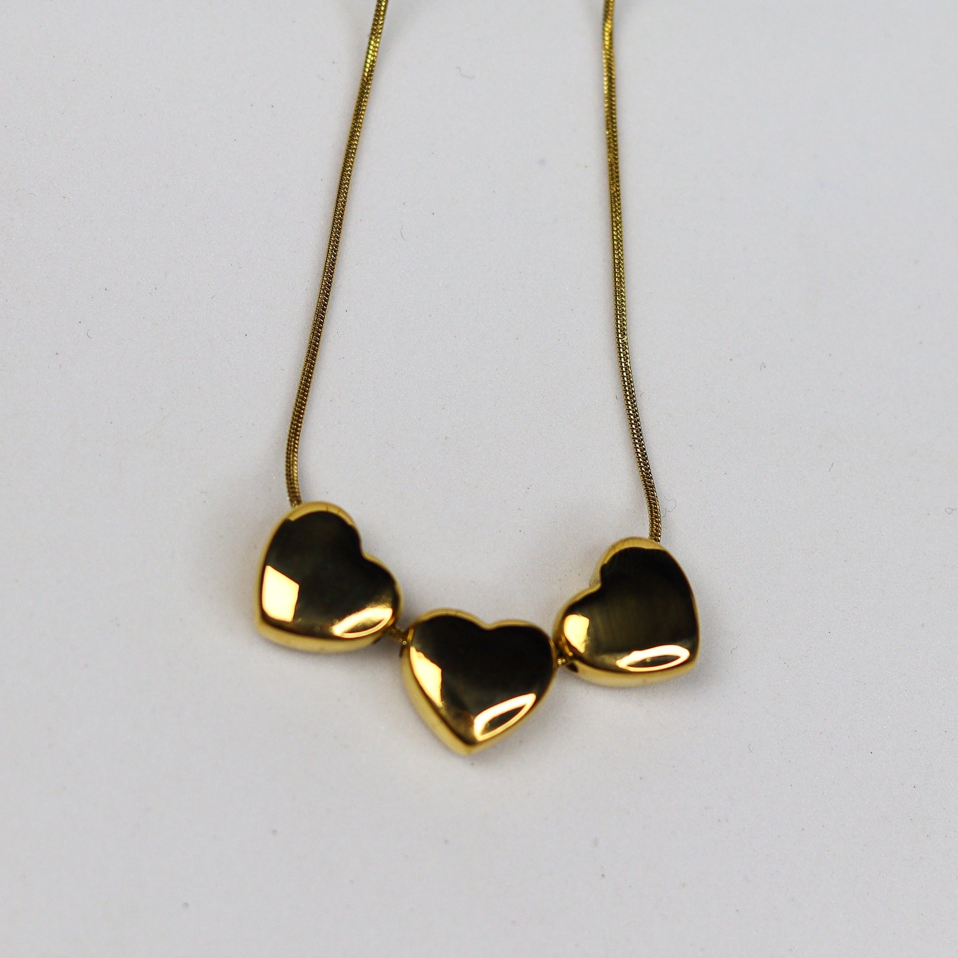 Classic Trio Heart Necklace - Adorn-iq