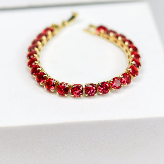 Ruby Love Tennis Bracelet