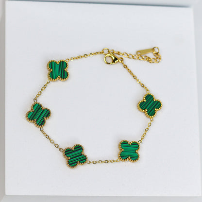 Forest Clover Chain Bracelet