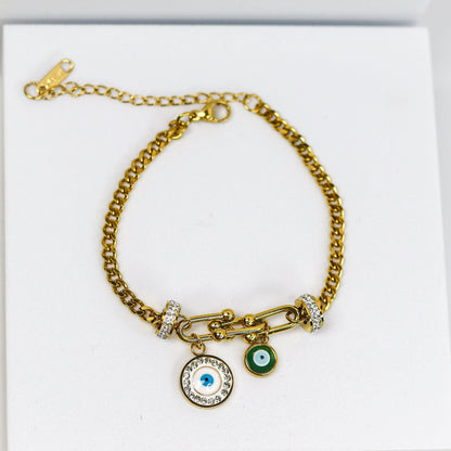 Evil Eye Link Chain Bracelet