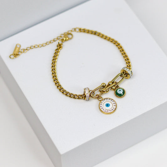 Evil Eye Link Chain Bracelet