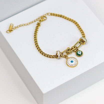 Evil Eye Link Chain Bracelet