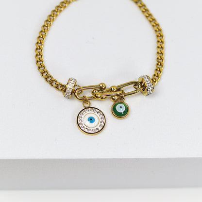 Evil Eye Link Chain Bracelet