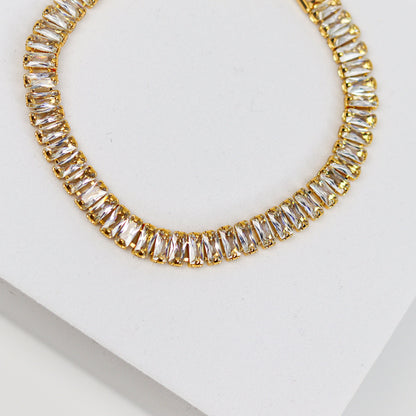 Lustre Gold Tennis Chain Bracelet