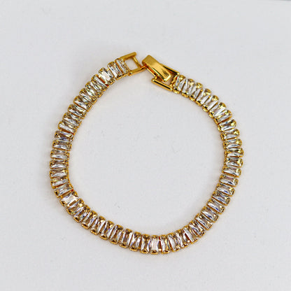 Lustre Gold Tennis Chain Bracelet