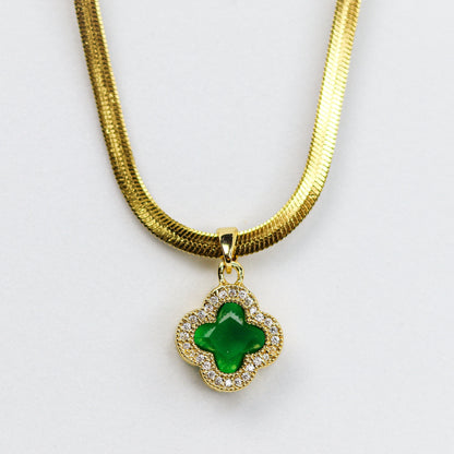 Emerald Clover Necklace