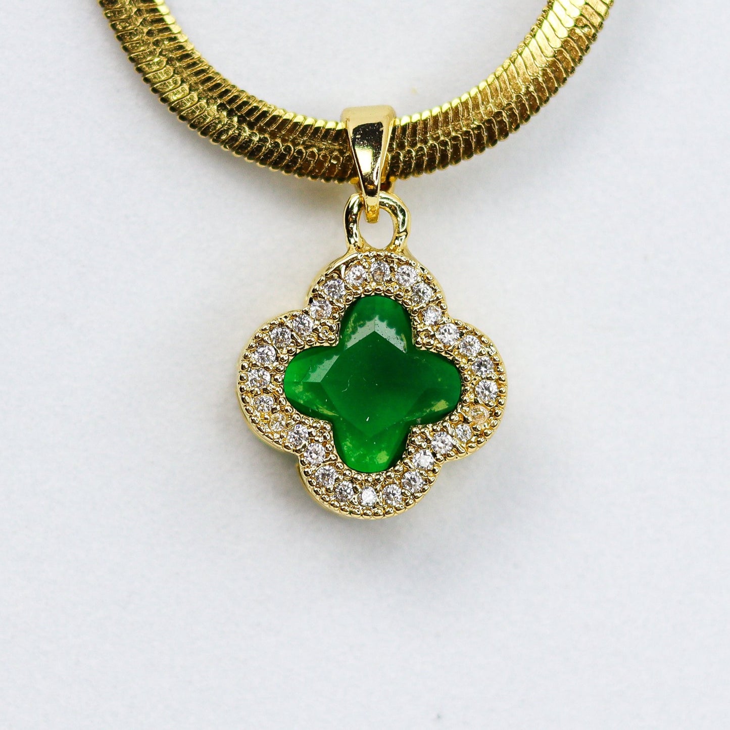 Emerald Clover Necklace