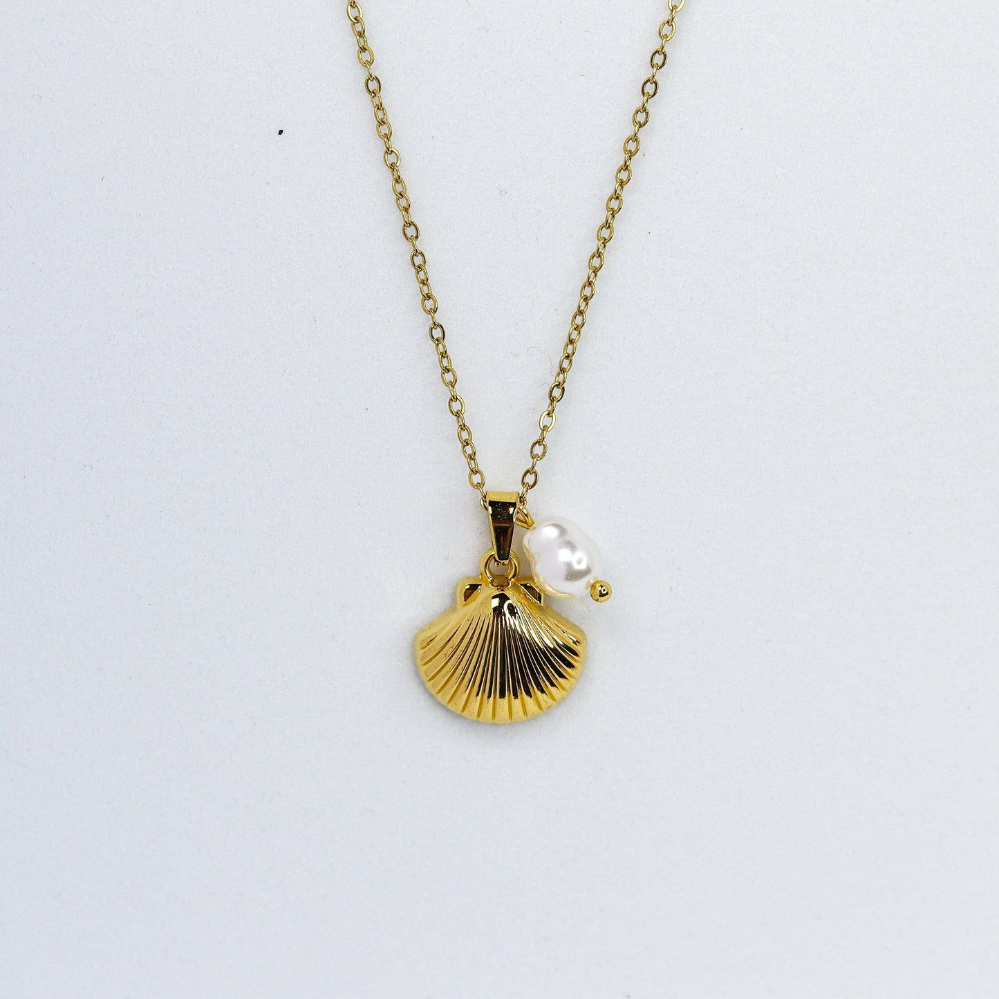 Minimal Shell Charm Necklace