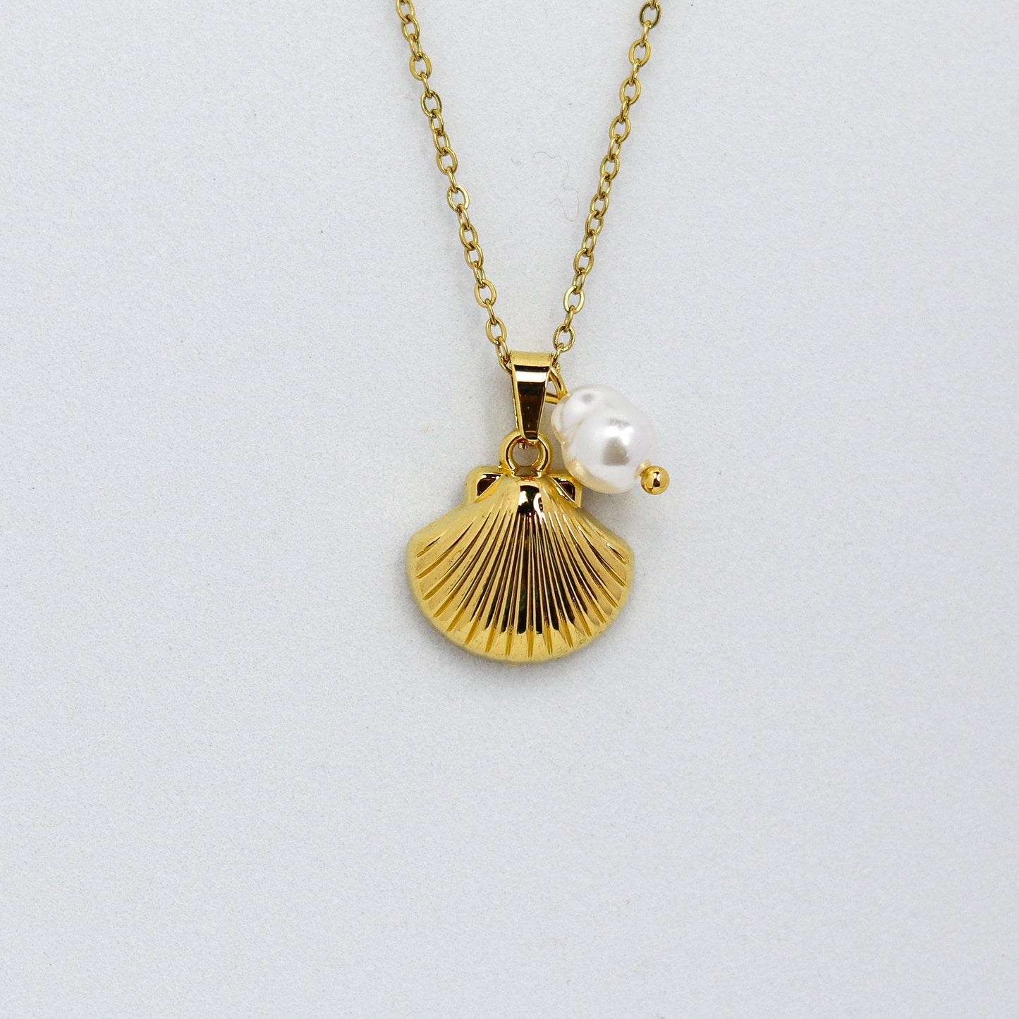 Minimal Shell Charm Necklace