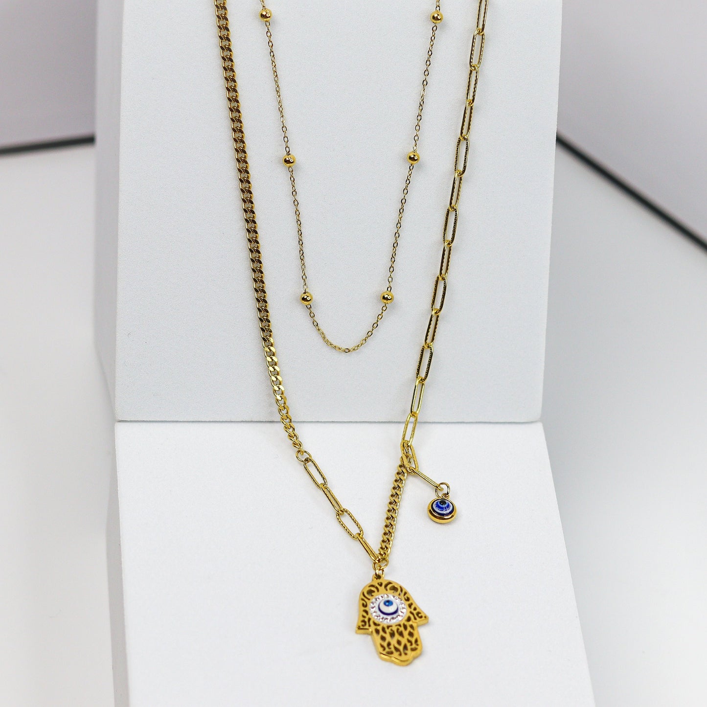 Hamza Dual Chain Necklace