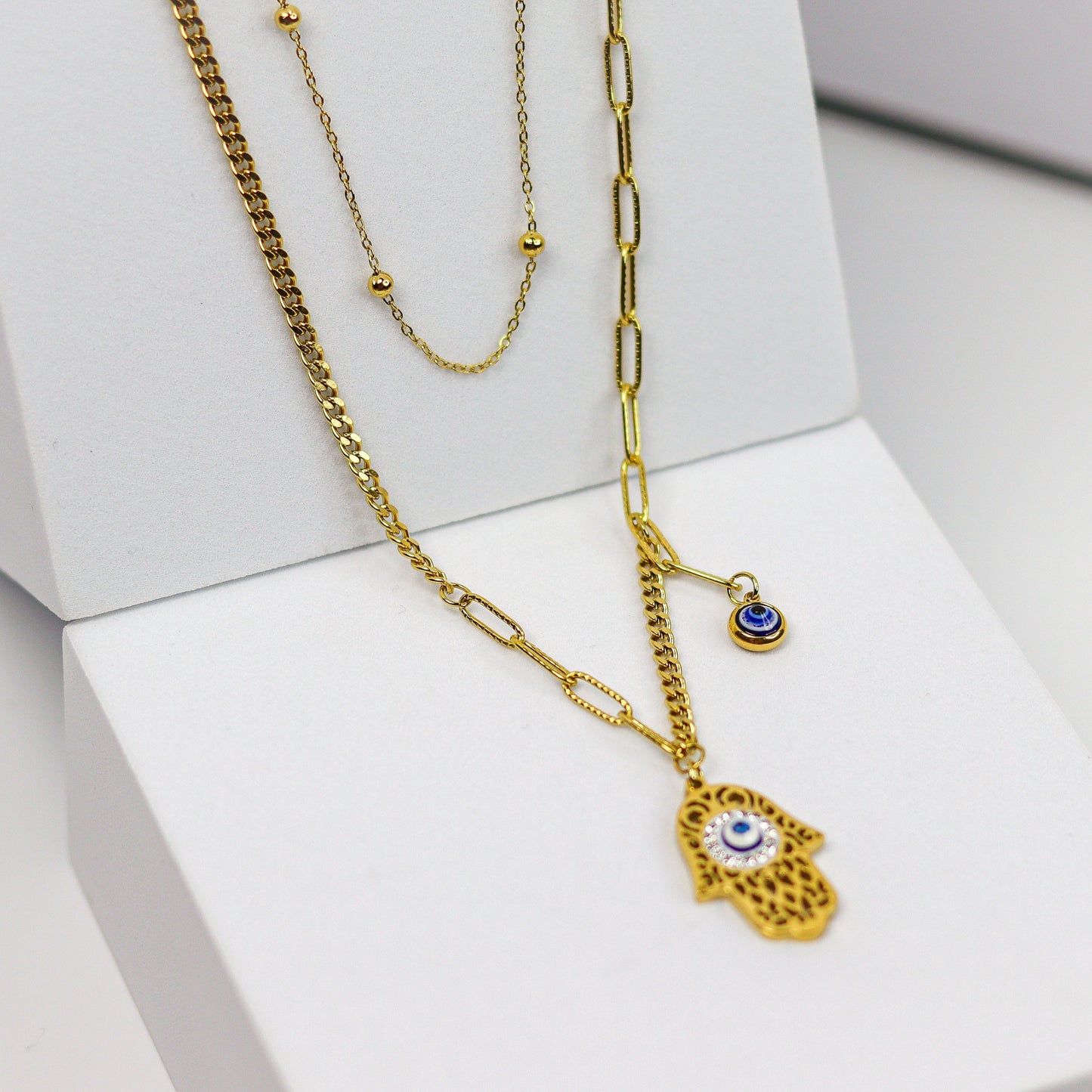 Hamza Dual Chain Necklace