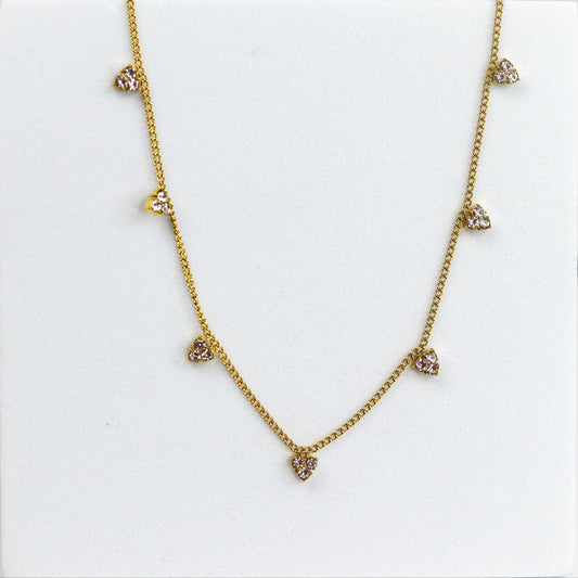 Dainty Heart Drop Necklace