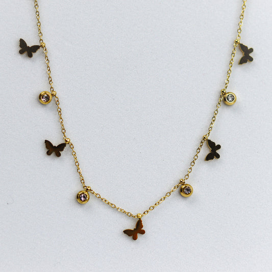 Baby Butterfly Charm Necklace