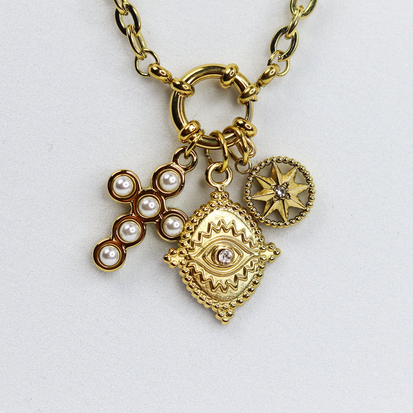 Golden Talisman Charm Necklace