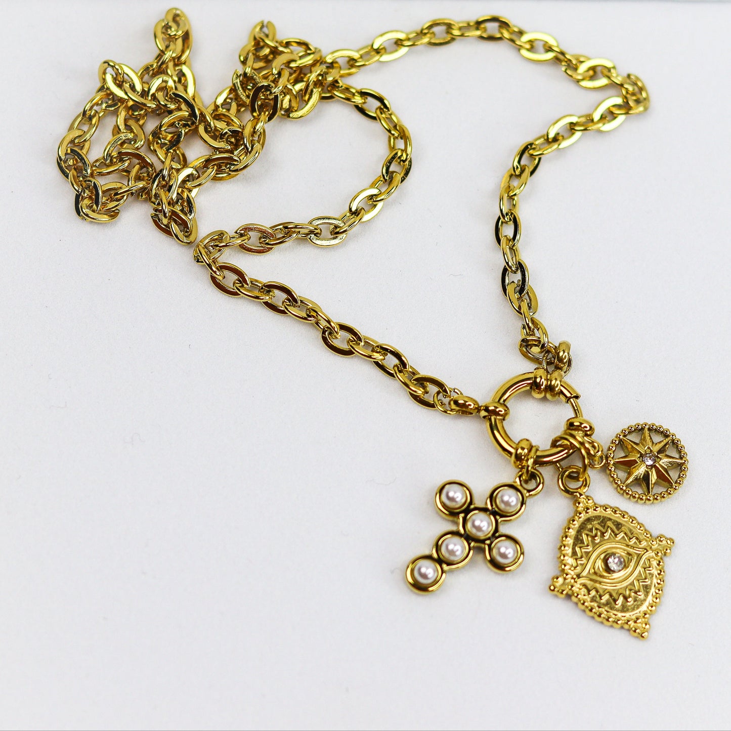 Golden Talisman Charm Necklace