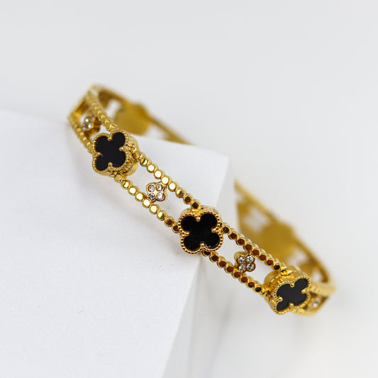 Midnight Clover Bangle bracelet