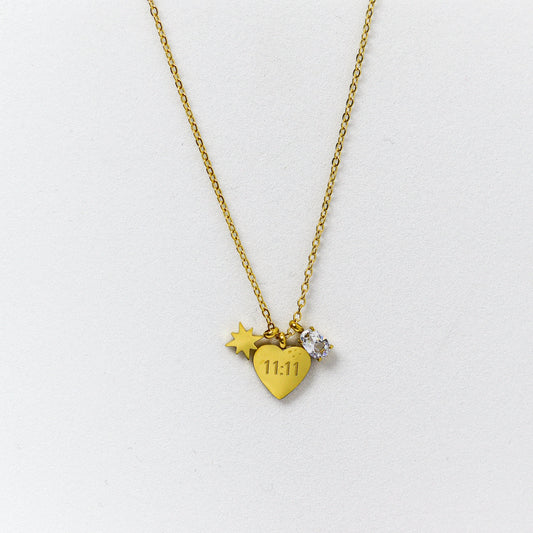 Mini 11:11 Solitaire Charm Necklace