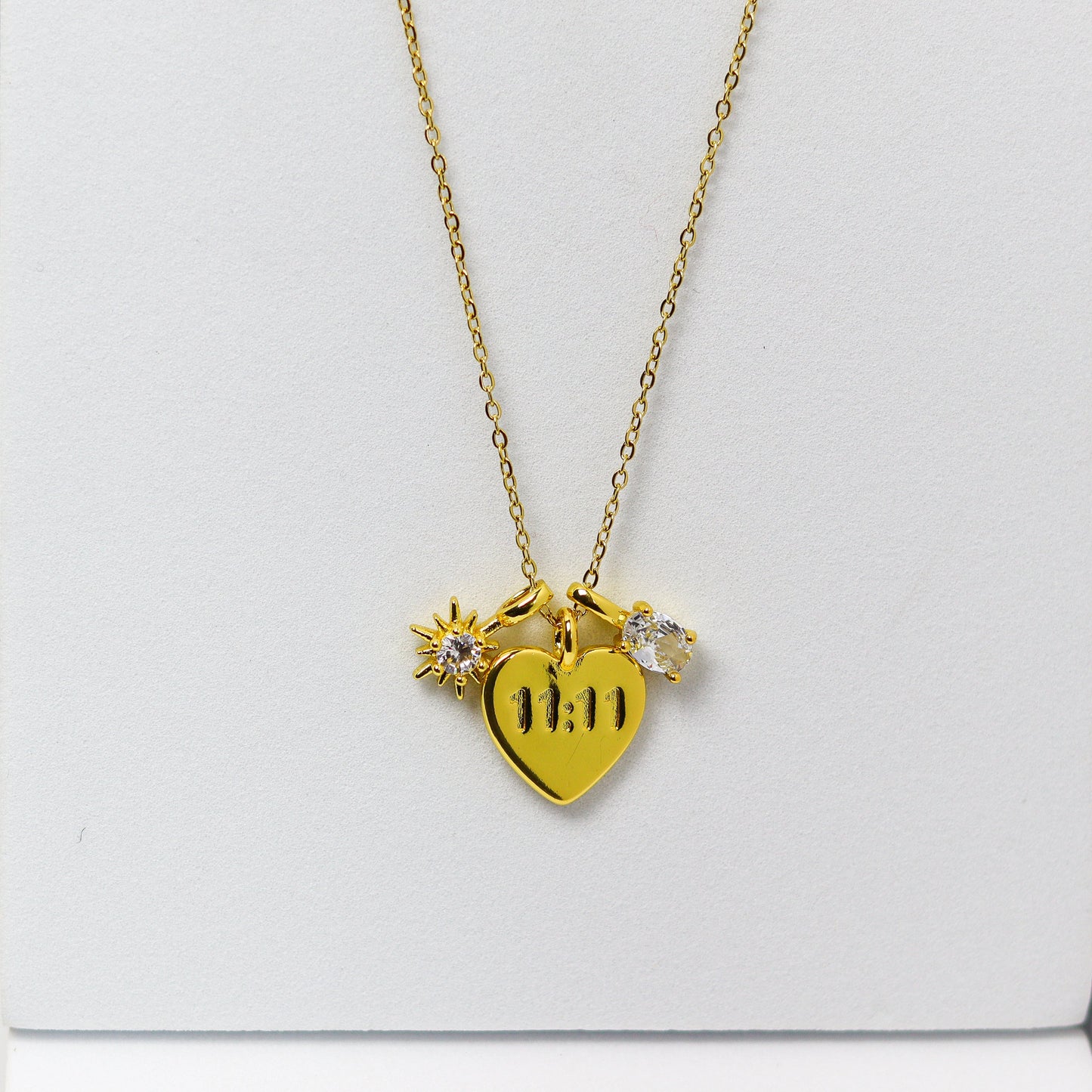 11:11 Solitaire Charm Necklace