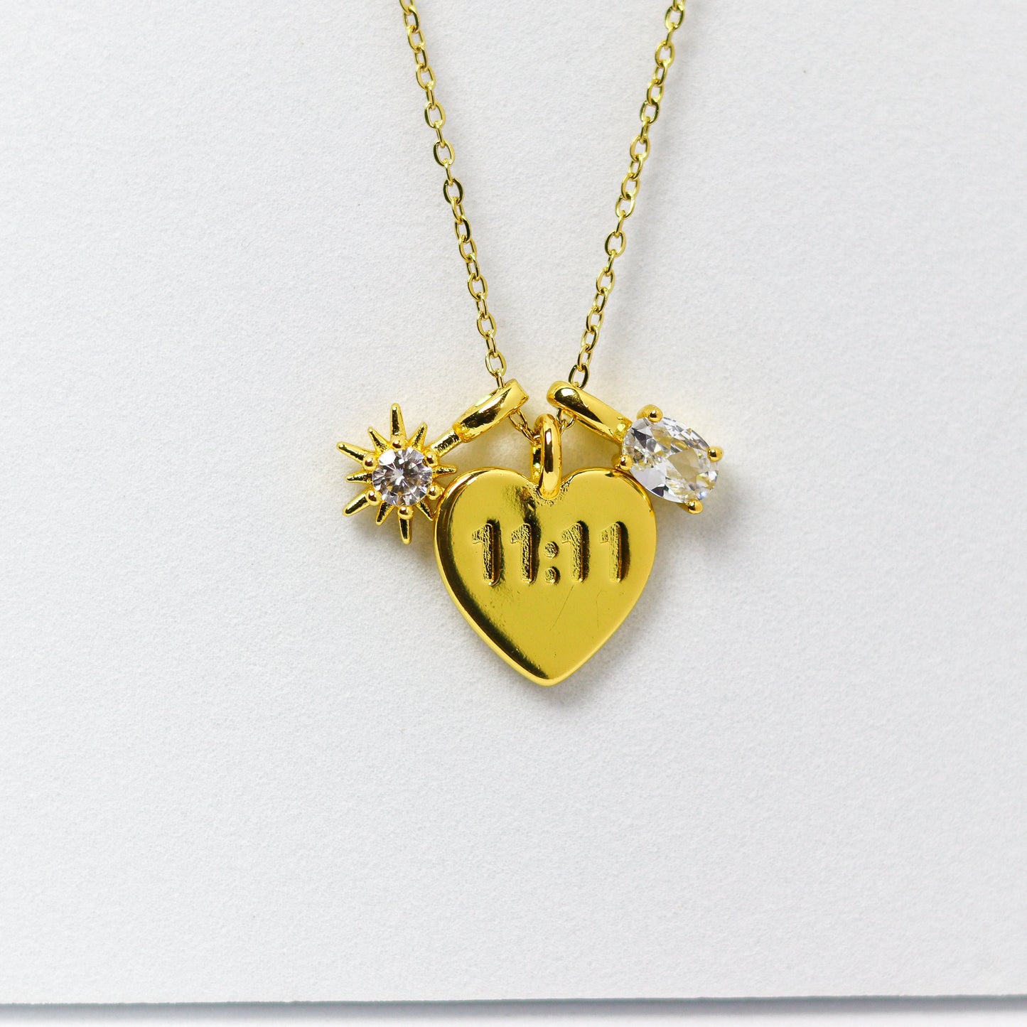 11:11 Solitaire Charm Necklace