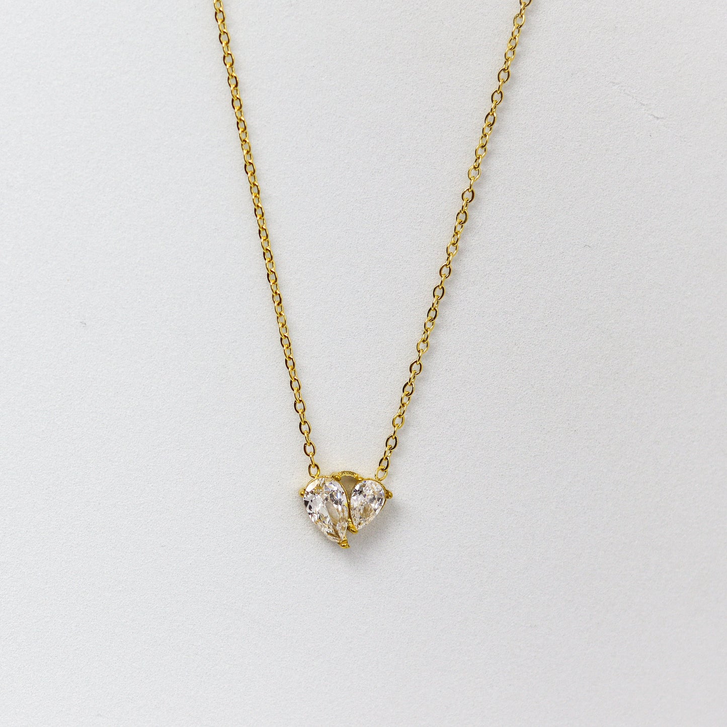 Heart-to-Heart Solitaire Necklace