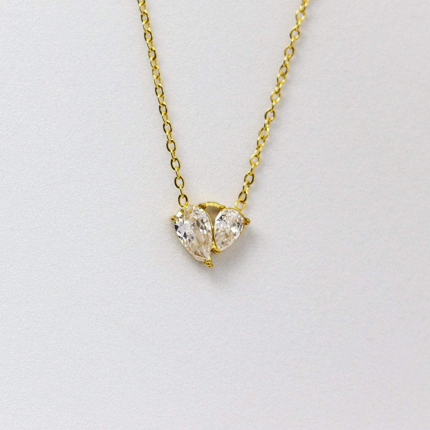 Heart-to-Heart Solitaire Necklace