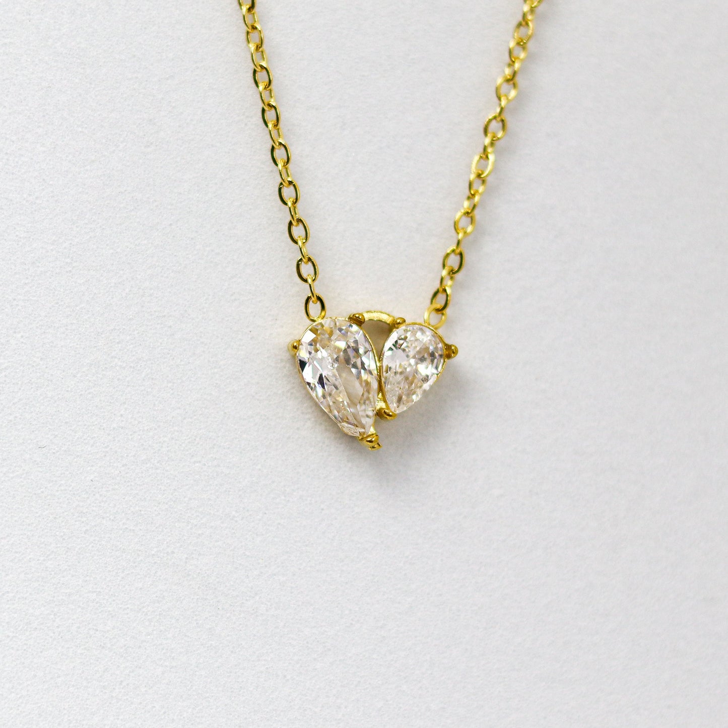 Heart-to-Heart Solitaire Necklace