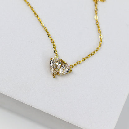 Heart-to-Heart Solitaire Necklace