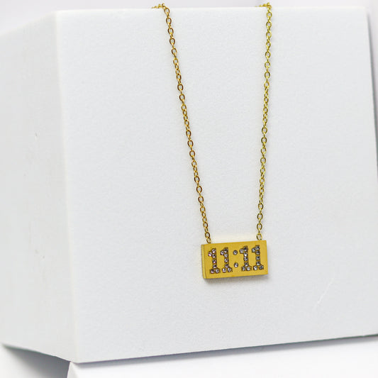 11:11 Gold Bar Necklace