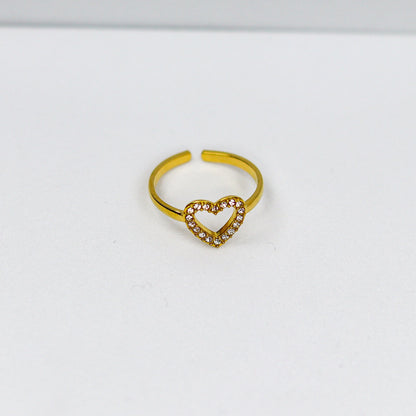 Studded Heart Ring