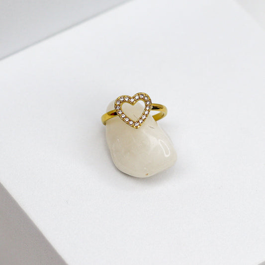 Studded Heart Ring