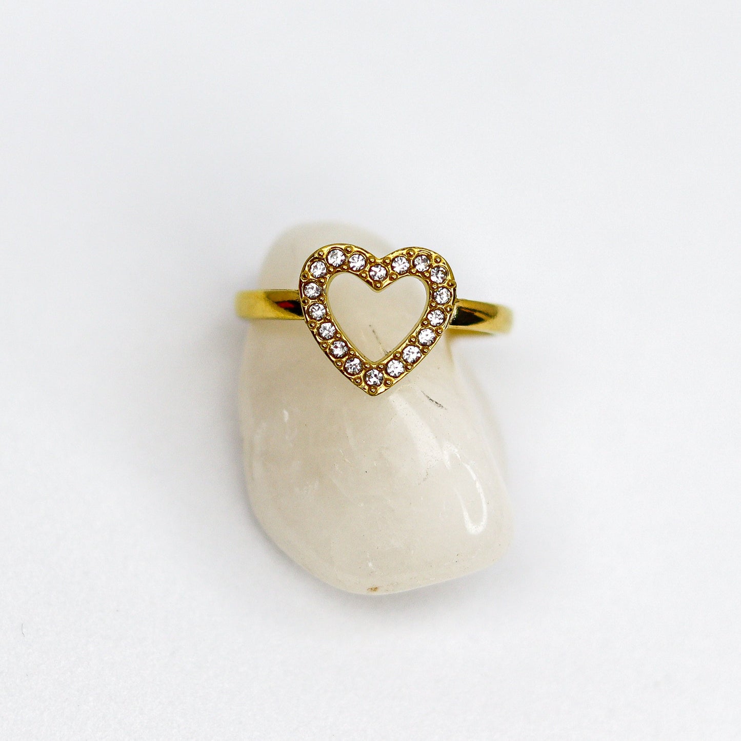 Studded Heart Ring