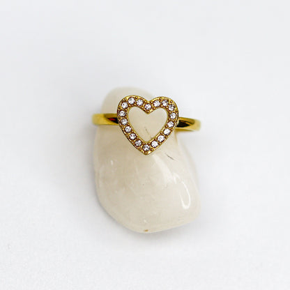 Studded Heart Ring