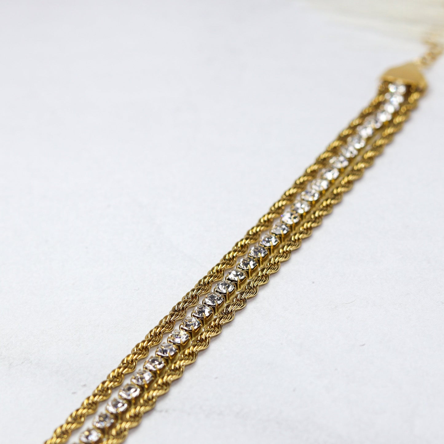 Gold Chain Tennis Bracelet - Adorn-iq